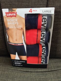 LEVIS's MEN's BOXER Briefs 4 pack LARGE , Brand new in box.