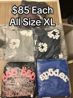 Sp5der and Demin Tears Hoodies XL
