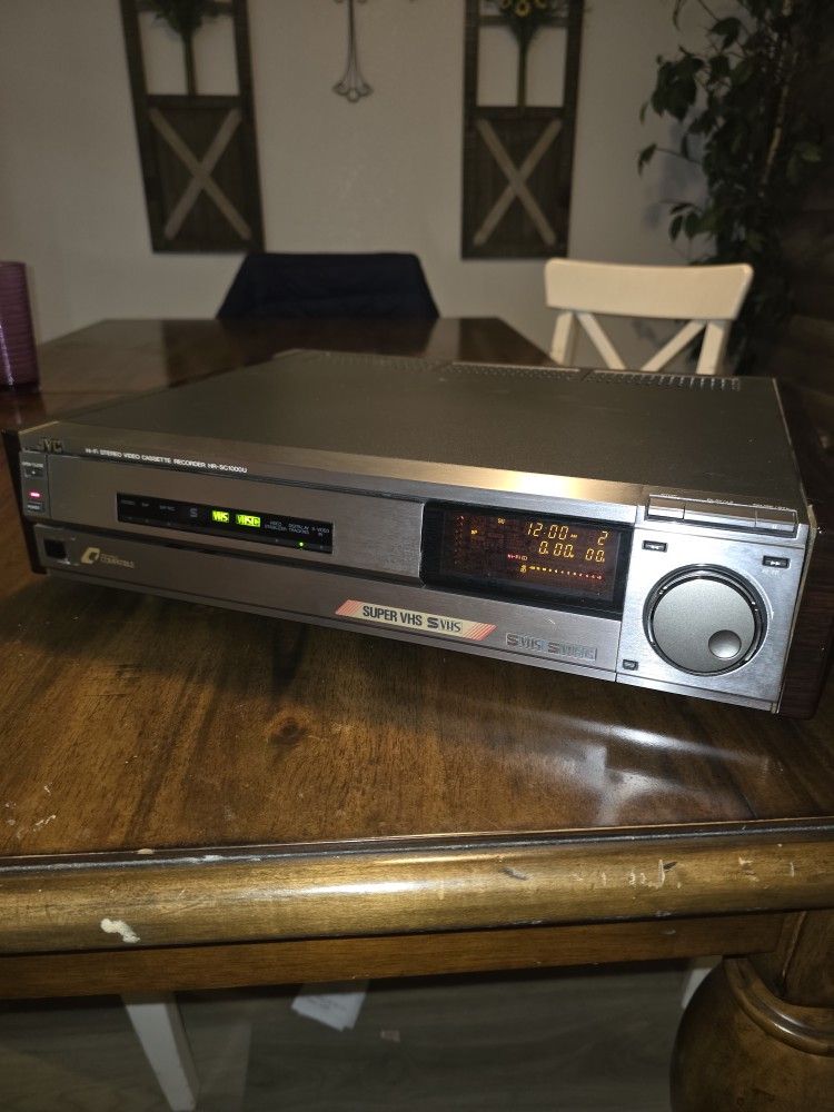 JVC Super VHS VCR model HR-S8000U in good condition.