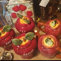 Rustic Apple-Themed Kitchen Decor Set – Cozy & Charming Touch