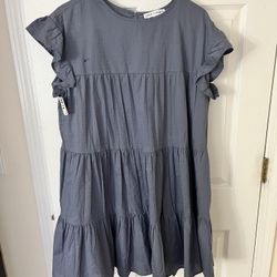 Blue Ruffle Dress