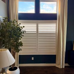 Custom Built Real Wood Interior Plantation Shutters - Premium Basswood Window Shades & Coverings - Professional Local Measuring & Mounting