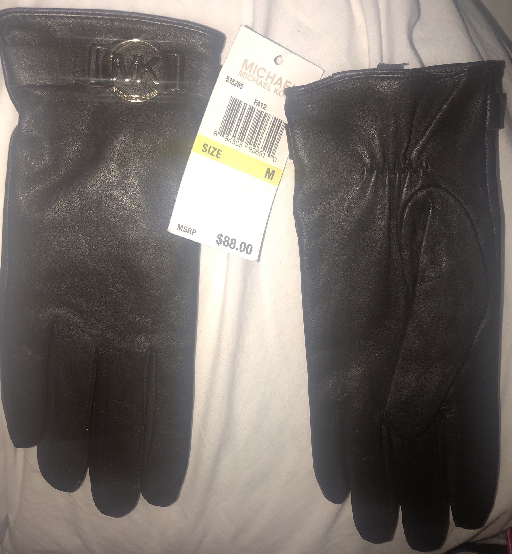 Michael kors Authentic Brown leather gloves