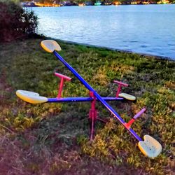 Kids (outside- seesaw)