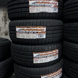 SET OF FOUR NEW TIRES 225/45/18 ARROYO GRANDSPORT A/S INCLUDING MOUNT AND BALANCE, ASK ME FOR SIZES AND BRANDS 
