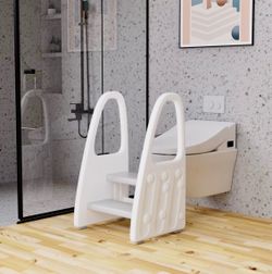 Toddler Step Stool for Bathroom Sink, Kids Two Step Stool for Toilet Potty Training and Kitchen Counter, Children Step Up Learning Helper Tower with S