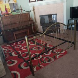 Metal Brass Queen Bed Frame