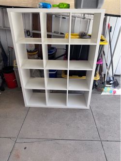 White book shelf