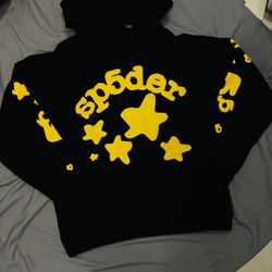 Spider Hoodie Size Xl Black And Yellow 