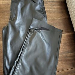 Women Zara Leather Jeans 