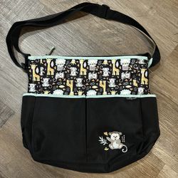 Baby Boom Monkey Print Tote Diaper Bag, Zip Top, Unisex, Infant, Toddler