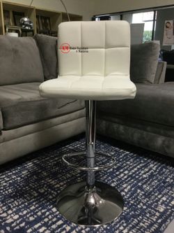 WHITE COLOR CONTEMPORARY BAR STOOL