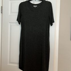 Dalia Charcoal Gray Jersey Dress