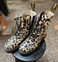 Hand-painted Dr. Martens leopard