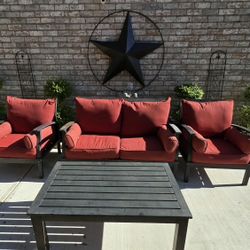 (4)Piece Outdoor Patio Furniture Set w/Cushions 