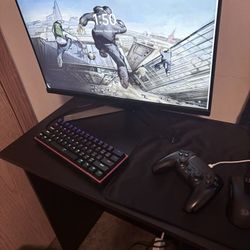Monitor Keyboard And Mouse/Pc Set Up Ps Five Controller Included