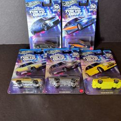 Hot Wheels Silver Series Exclusive The Fast And Furious Tokyo Drift Set Of 5 Cars-$35 For The Set