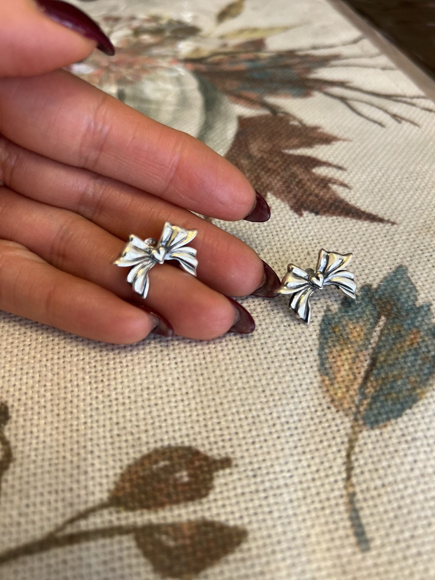 Silver earrings and rings for sale