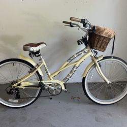 Womens Bike - Beach Cruiser - Sun - Cruz Bike W/ Dog Basket