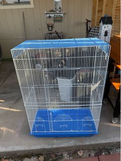 Large Bird cage and travel cage for parakeets