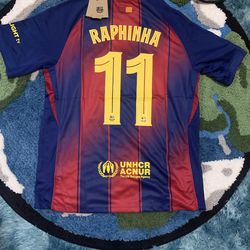 BRAND NEW Raphinha Barcelona Jersey #11 Sizes MEDIUM AND LARGE