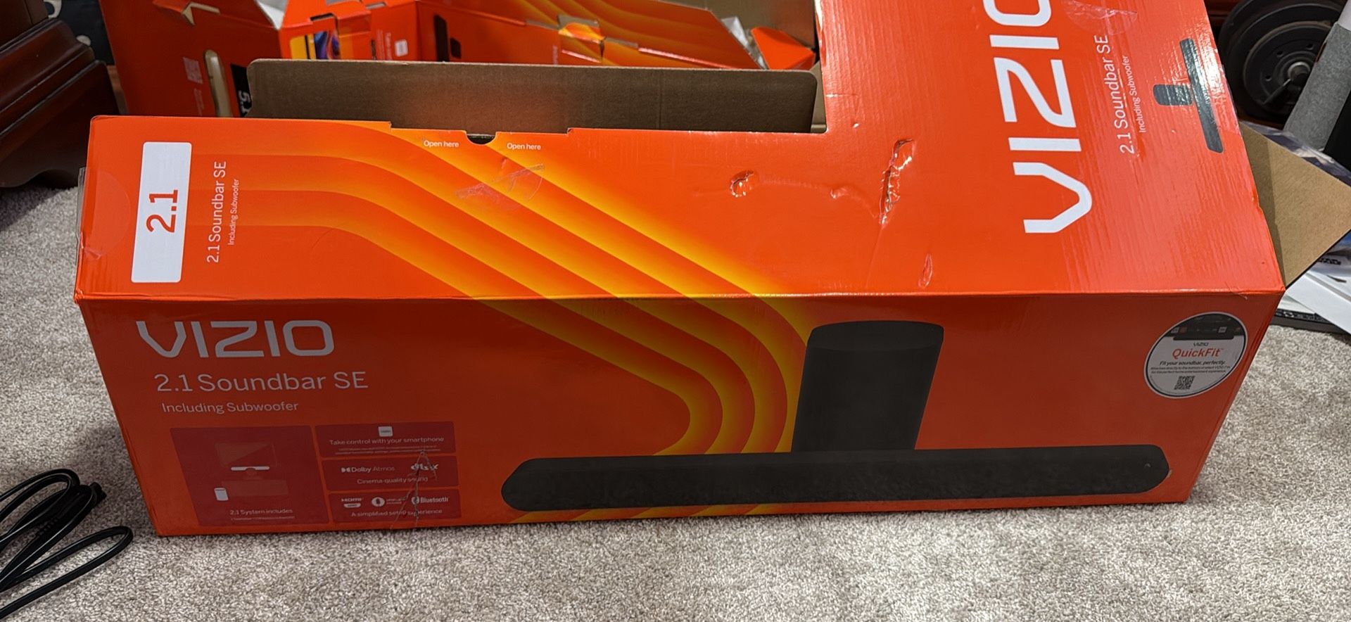 Vizio Sound Bar With Subwoofer 2.1 SE