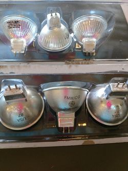 Halogen Flood lamp bulbs, 3 pk, 35 MR16/CG/GY8/FL/12V, Sylvania, GE, or Kichlef, 18 available