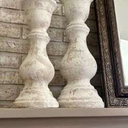 Oversized Candle Holders, Decor Set Of 2