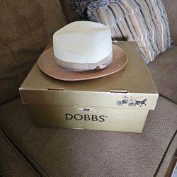 Mens Stetson Straw Fedora Size 7 1/4