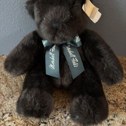 Marshall Fields Vintage Collectible NWT Dark Brown Bear Plush 