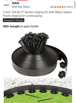 JERIA new 66” garden edging kit W 90 PC spikes