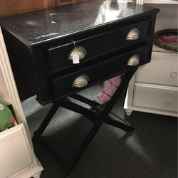 Table,Very unique, top lifts off, foldable legs, Black