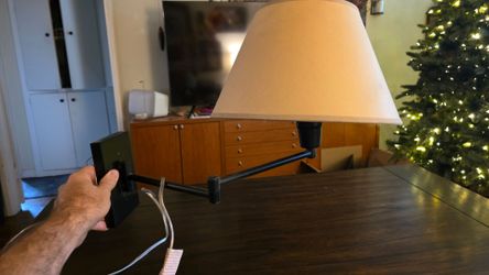 Plug-In Swing Arm Wall Lamp - Black