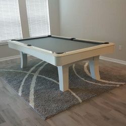 White Pool Table 