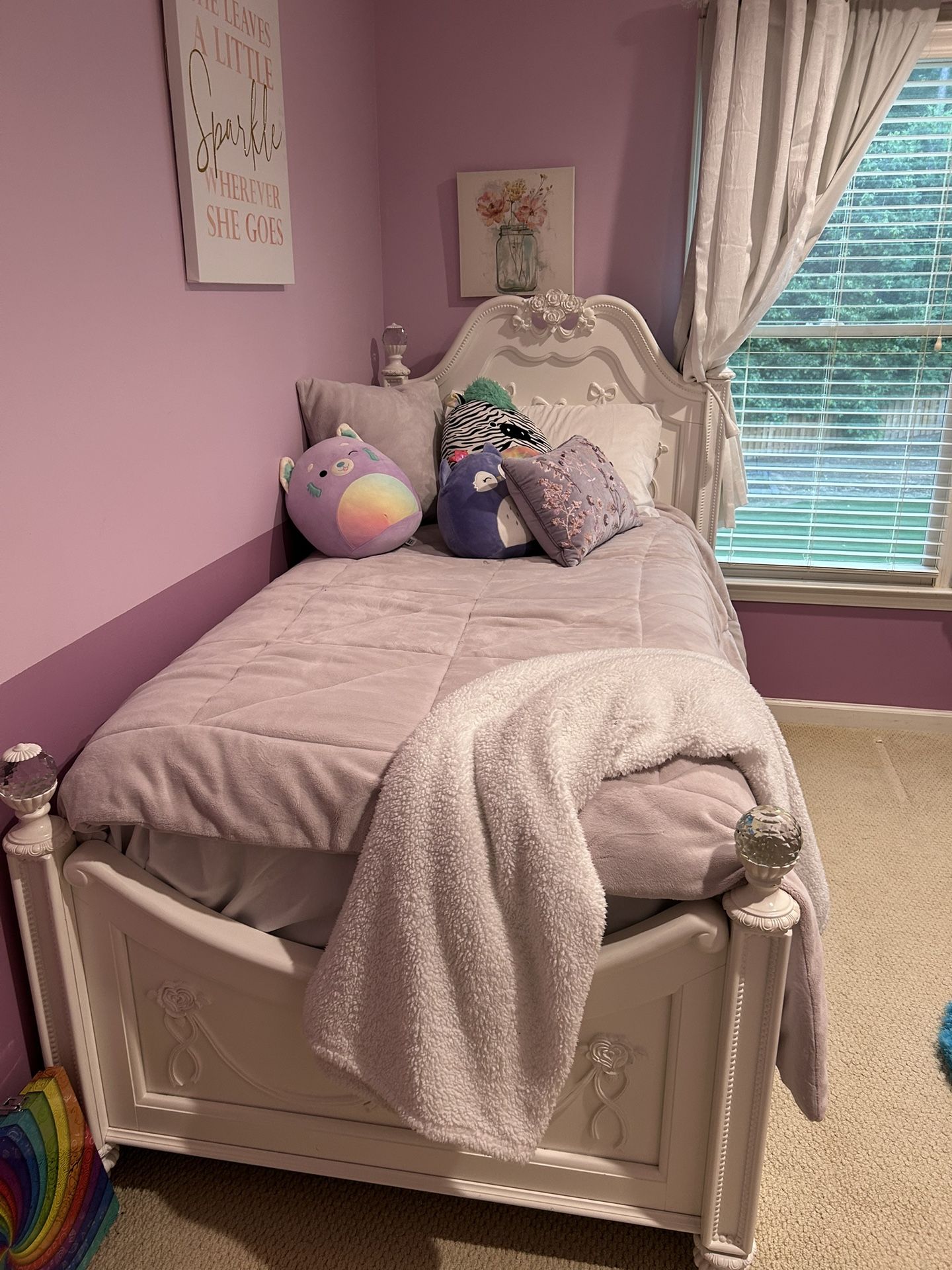 Princess Twin Bed Set With Mattress/boxspring