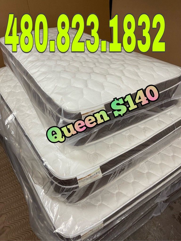 New Queen Plush Pillow Top
