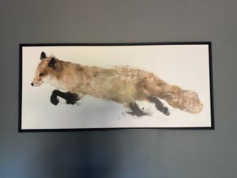 CRATE & BARREL frames fox painting