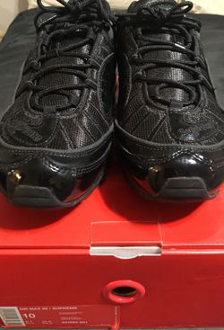 Air Max 98 Supreme Triple Black size 10
