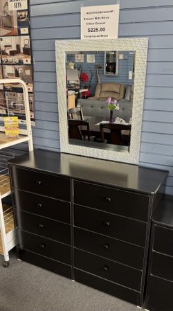 8 Drawer Dresser with Mirror