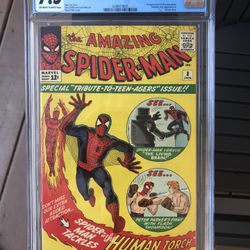 Amazing Spider-Man #8 (1964) CGC 7.5 — O/w To White Pages; 1st Living Brain 