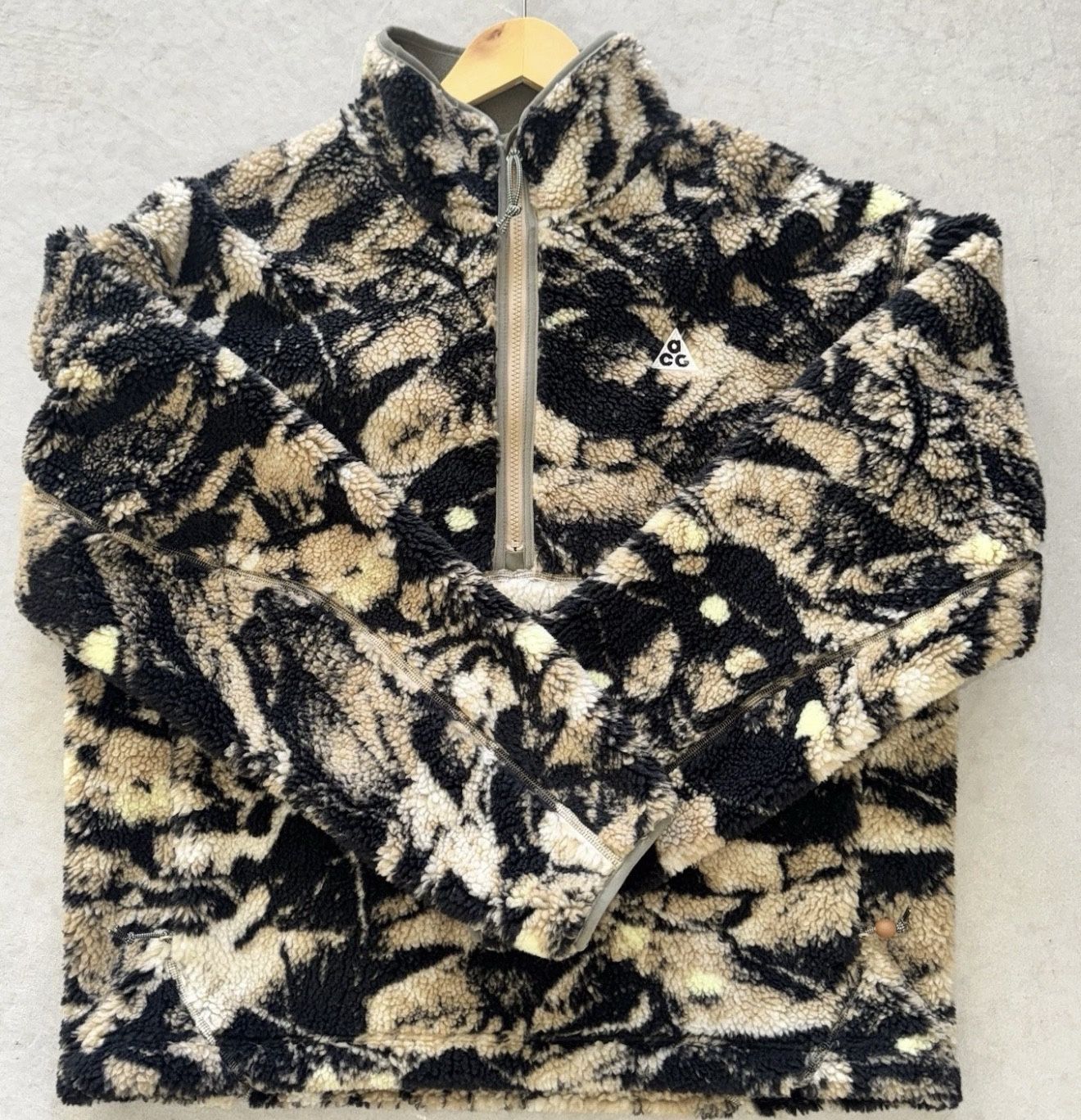 Nike ACG Canwell Glacier Sherpa Jacket HJ2683-297 Beige Black Men's Size XS