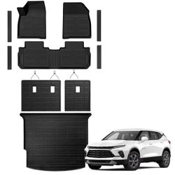 Floor Mat Cargo Mat Backrest Mat and Door Sill for Chevy Blazer 2019-2026