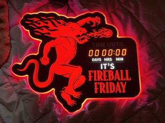 Fireball Countdown Sign Fireball Friday Countdown Clock