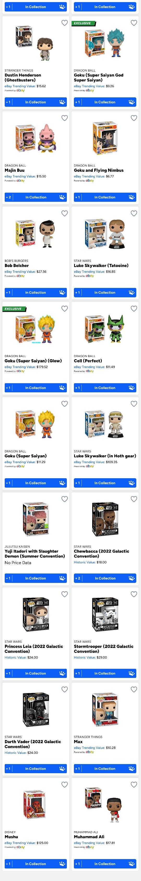 Funk Pop Collection