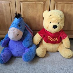 Jumbo Winnie The Pooh & Eeyore Plush