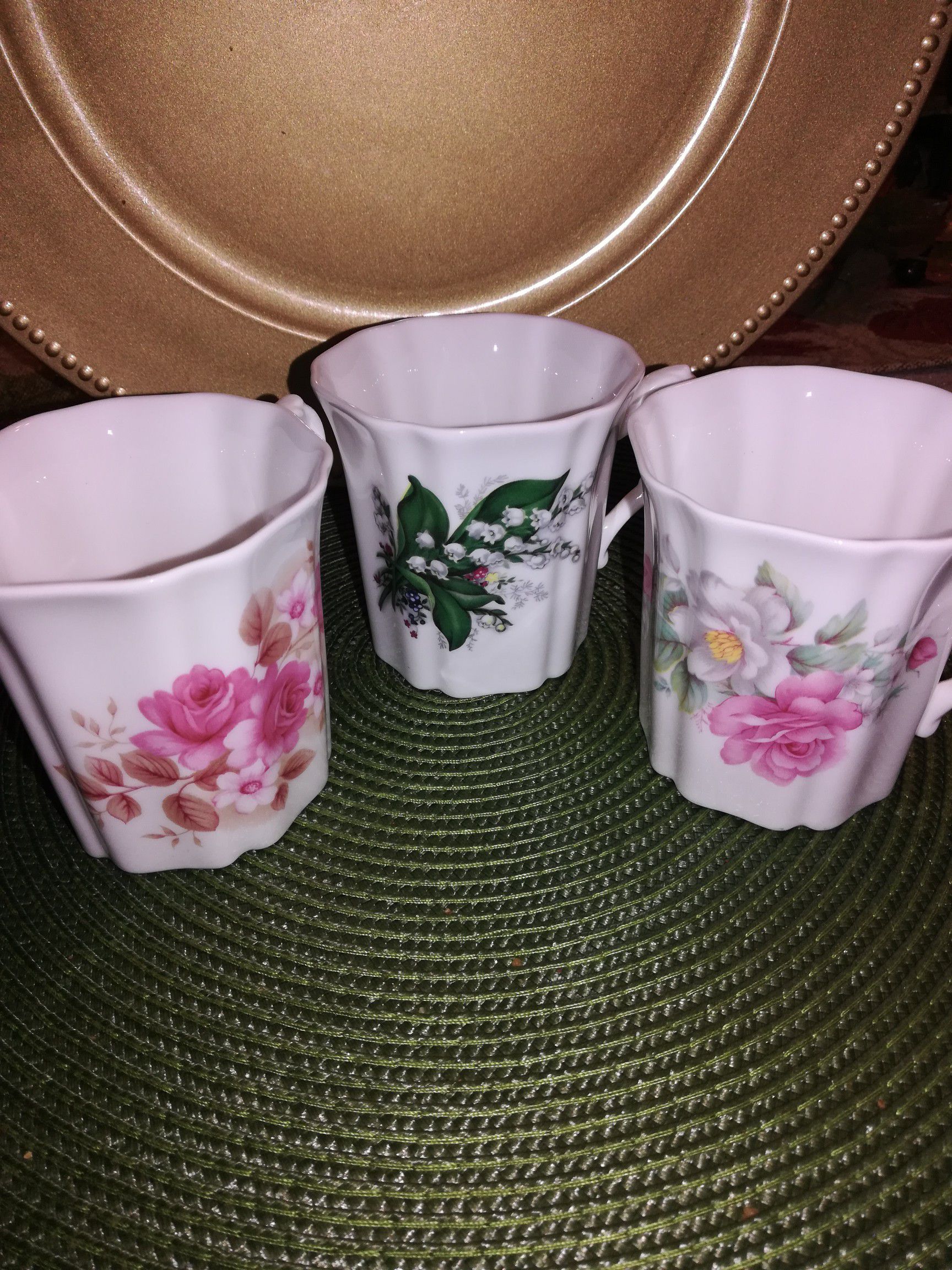 Royal Grafton Fine Bone China Floral Coffee Mugs