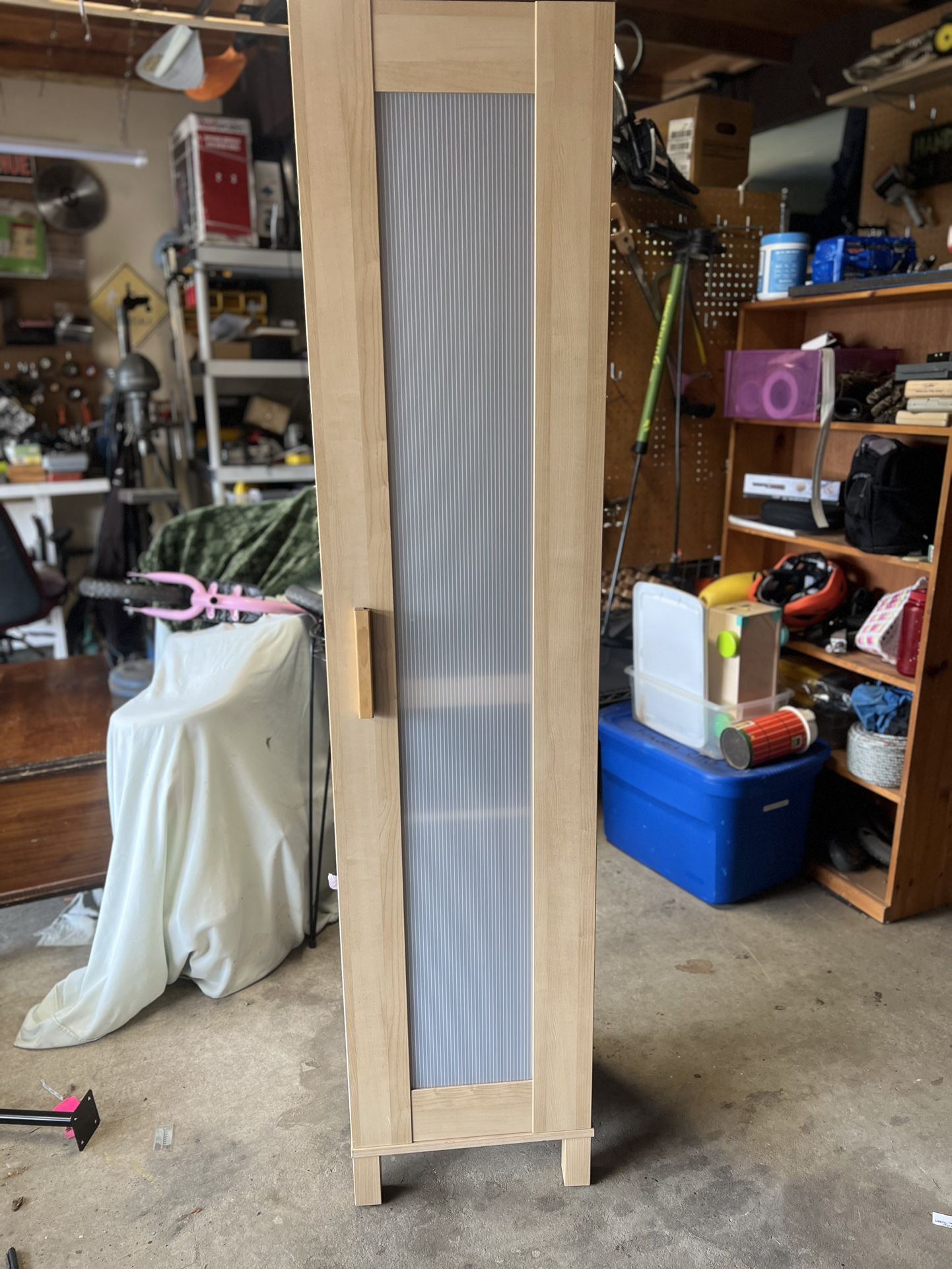 🧺 IKEA Tall Cabinet with 4 Shelves – 16"W x 16"D x 71"H 