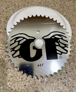 GT 44T BMX big logo with wings chrome steel sprocket