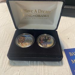 Barack Obama And Martin Luther king Coin collection