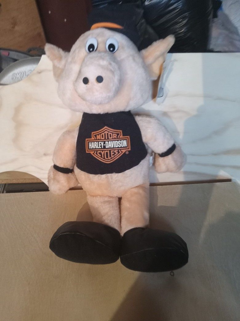 Authentic Harley Davidson Stuffed Pig